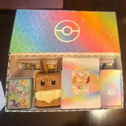 Pokemon TCG Prismatic Evolutions Super Premium Box Eevee ex PROMO & ALL CONTENTS - Image 2