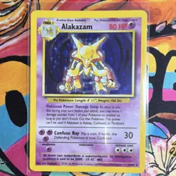 Pokemon Alakazam Base Set Holo Rare 1/102 1999 80 HP Stage 2 English - Image 1