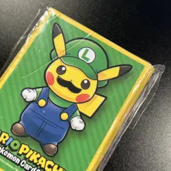 Luigi Pikachu Deck Sleeves (64ct) Pokemon Center 2016 Mario Pikachu Campaign JPN - Image 2