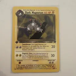 Pokemon Dark Magneton TCG 11/82 1st Edition Rare - Image 1