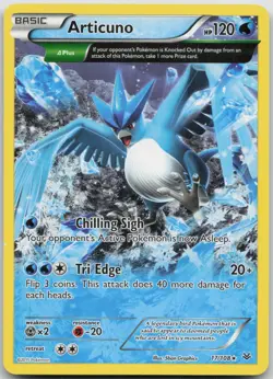 Articuno 17/108 Rare Roaring Skies Pokemon LP/MP - Image 1