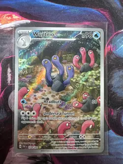 Pokemon Wugtrio Illustration Rare Full Art Holo SV: Paldean Fates 224/091 - Image 1
