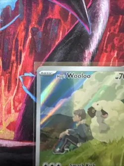 Pokemon Hop's Wooloo Illustration Rare Holo 170/159 Sv09 Journey 70HP Smash Kick - Image 2