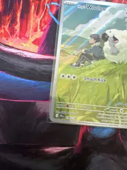 Pokemon Hop's Wooloo Illustration Rare Holo 170/159 Sv09 Journey 70HP Smash Kick - Image 5