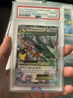 Pokemon M Rayquaza EX 76/108 Celebrations Classic Collection PSA 10 Holo EX Mega - Image 1