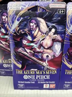 5x One Piece OP-14 Azure Sea’s Seven Sleeved Booster Packs Sealed (Lot Of 5) NEW - Image 2