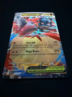 Mega Lucario ex 113/217 Ascended Heroes Double Rare Pokemon TCG Card NM - Image 3