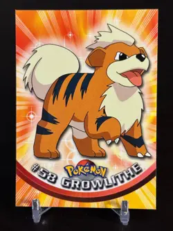 Topps Pokemon Card #58 Growlithe Blue Logo NM - Image 1