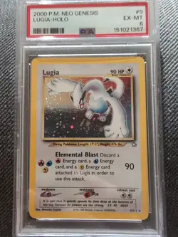 Pokemon TCG Lugia Neo Genesis Holo Rare Card 9/111 - Image 1