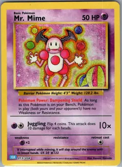 Mr. Mime 013/034 Holo Trading Card Game Classic - Pokemon Card - NM - Image 1