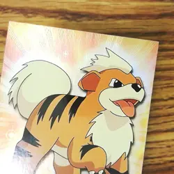 GROWLITHE 58 TOPPS Pokemon Rainbow Holo Foil Card - TEXTURED w/Rays - Image 4