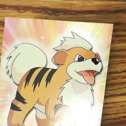 GROWLITHE 58 TOPPS Pokemon Rainbow Holo Foil Card - TEXTURED w/Rays - Image 5