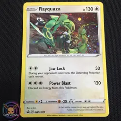Rayquaza HOLO PROMO W/SWIRL SWSH029 (NM) Black Star PROMO Pokemon Cards A4 - Image 1