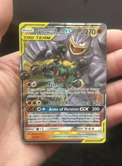 Pokemon TCG Marshadow & Machamp GX Holo Card 82/214 Sm-Unbroken Bonds - Image 1