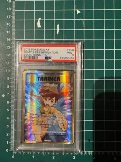 PSA 9 Misty's Determination 108/108 XY Evolutions Pokemon Card - Image 1
