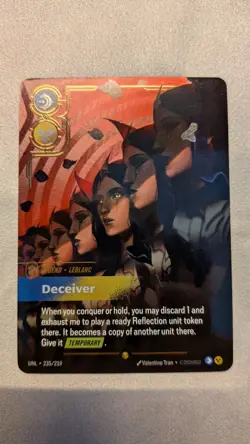 Leblanc Deceiver ON 235/219 mint condition Riftbound Unleashed Card - Image 2
