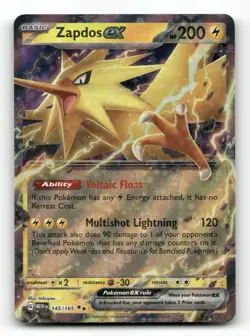 Zapdos ex 145/165 - 151 - Pokemon Card NM/M - Image 1