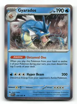 Gyarados 130/165 - 151 Holo - Pokemon Card NM/M - Image 1