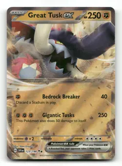 Great Tusk ex 123/198 - Scarlet & Violet - Pokemon Card NM/M - Image 1