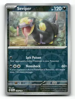 Seviper 128/198 - Scarlet & Violet Reverse Holo - Pokemon Card NM/M - Image 1