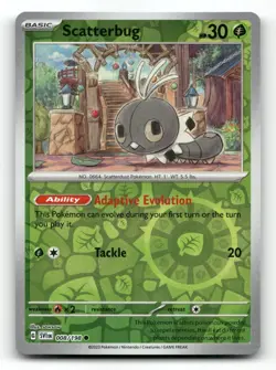 Scatterbug 008/198 - Scarlet & Violet Reverse Holo - Pokemon Card NM/M - Image 1