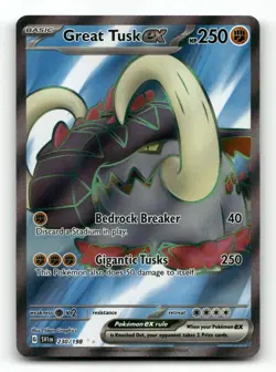 Great Tusk ex 230/198 - Scarlet & Violet - Pokemon Card NM/M - Image 1