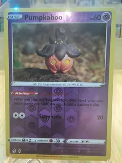 Pumpkaboo 076/203 Reverse Holo Evolving Skies Pokemon Card NM - Image 1