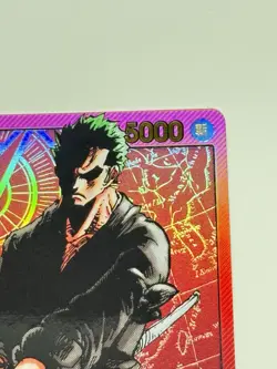 Roronoa Zoro OP01-001 Gold Text One Piece LECAFIG Promo Japanese Near Mint #70 - Image 4
