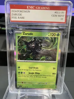 ZARUDE 2024 HOLO FOIL #109/193 Pokemon RARE Card GRADED 10 MINT - Image 1