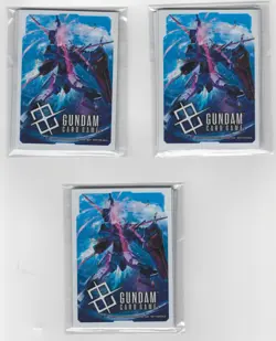 3 Packs Gundam Card Game Starter Release Sleeves Strike sealed (30 Sleeves) - Image 1