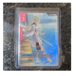 Bandai Gundam Card Game Lady Luck ST08-013 ST08 Command Holo - Image 1