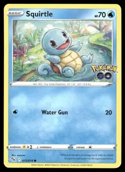 Pokemon Cards Squirtle 015/078 Pokemon GO Common NM - Image 1