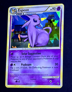 2010 Pokemon ESPEON Undaunted Set CRACKED ICE HOLO Bleed HGSS Deck Card 2/90 EX - Image 1