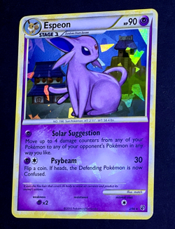 2010 Pokemon ESPEON Undaunted Set CRACKED ICE HOLO Bleed HGSS Deck Card 2/90 EX - Image 4