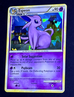 2010 Pokemon ESPEON Undaunted Set CRACKED ICE HOLO Bleed HGSS Deck Card 2/90 EX - Image 5