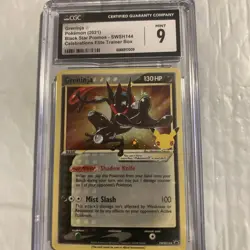 CGC 9 MINT Greninja Gold Star 2021 Black Star Promos SWSH144 Holo Pokemon Card - Image 1