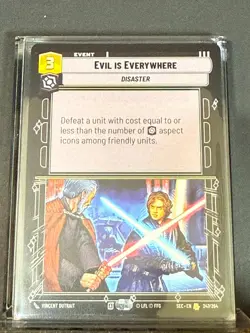 Evil is Everywhere Star Wars Unlimited SWU 247/264 SEC Rare Near Mint Card - Image 1