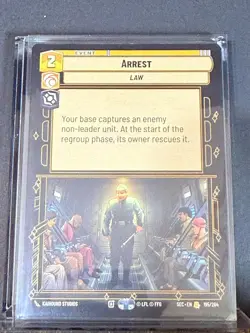 Arrest Star Wars Unlimited SWU 195/264 SEC Rare Near Mint Card - Image 1