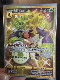 Pokemon TCG Rillaboom Darkness Ablaze Holo Card 197/189 Secret Rare - Image 1