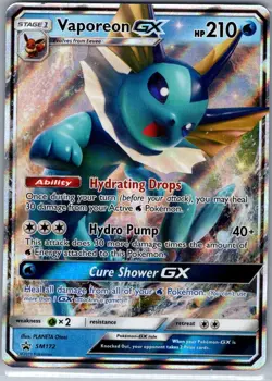 Vaporeon GX SM172 SM Promos - Pokemon Card - NM - Image 1