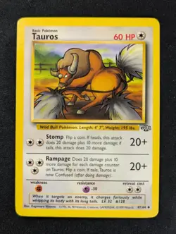 Tauros 47/64 Jungle Set Pokemon - WOTC EXC BUY 2 CARDS GET 1 FREE!! - Image 1
