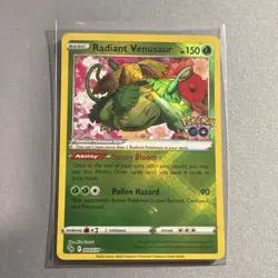 Pokemon Radiant Venusaur Holo Radiant Rare Pokemon GO 004/078 TCG Card - Image 1