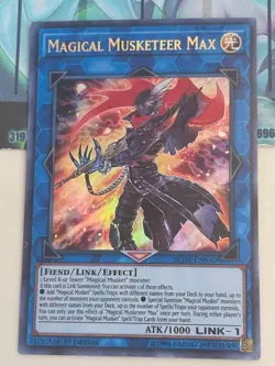 Yugioh 1x Magical Musketeer Max Ultra BLHR-EN052 Battles of Legend 1st Ed NM - Image 2