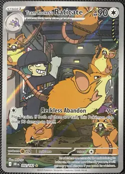 Team Rocket's Raticate 202/182 Sv10: Destined Rivals Holo - Pokemon Card - Image 1