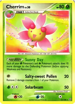 Pokemon TCG Cherrim Diamond and Pearl Stormfront Card 14/100 MP - Image 1