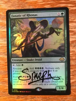 Magic the Gathering MTG foil Fanatic of Rhonas Modern Horizons 3 signed NM - Image 1
