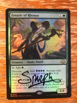 Magic the Gathering MTG foil Fanatic of Rhonas Modern Horizons 3 signed NM - Image 2