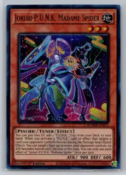 Yugioh Joruri-P.U.N.K. Madame Spider (Emblem) BLMM-EN072 Ultra Rare 1st - Image 1