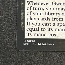 MTG Gwenom Remorseless Non-Foil NM Marvel Spider-Verse SPM #0056 Mythic - Image 4