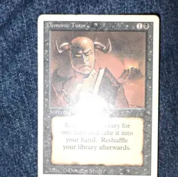 Wizards of the Coast Demonic Tutor Sorcery Black English Douglas Shuler - Image 1